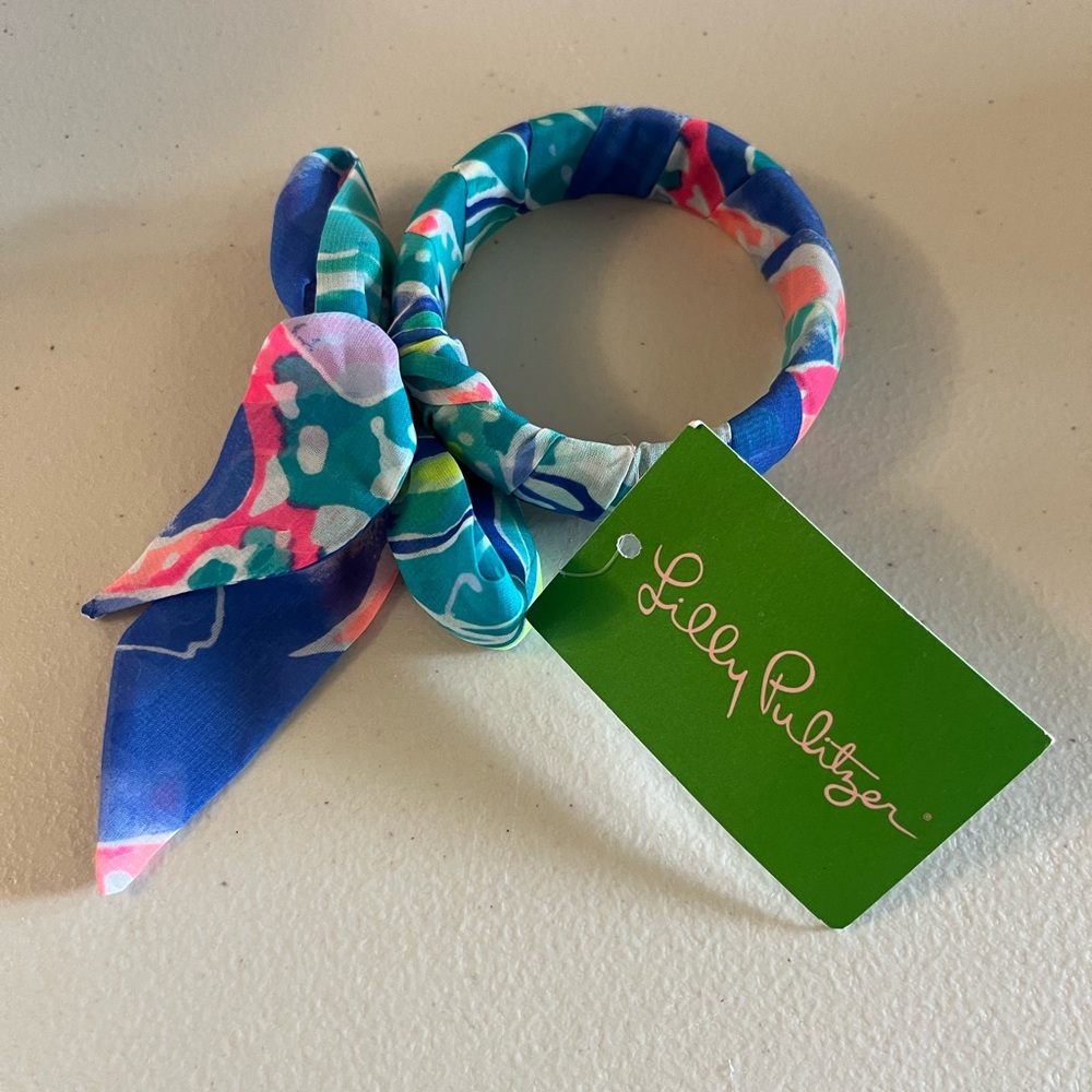 NWT Lilly Pulitzer fabric wrapped Patterned bracelet